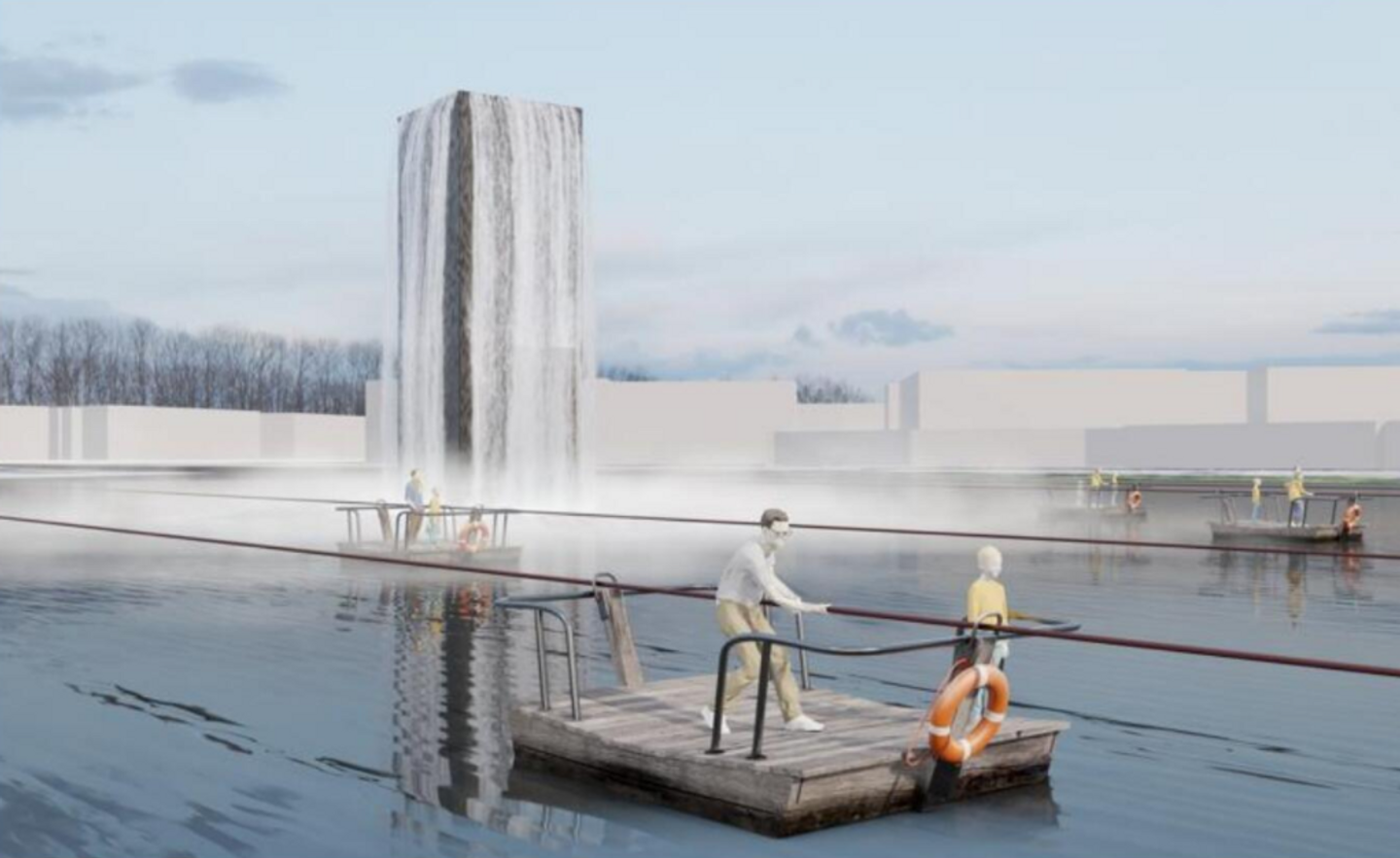 Ete 2021 bassin Malraux cascade Strasbourg